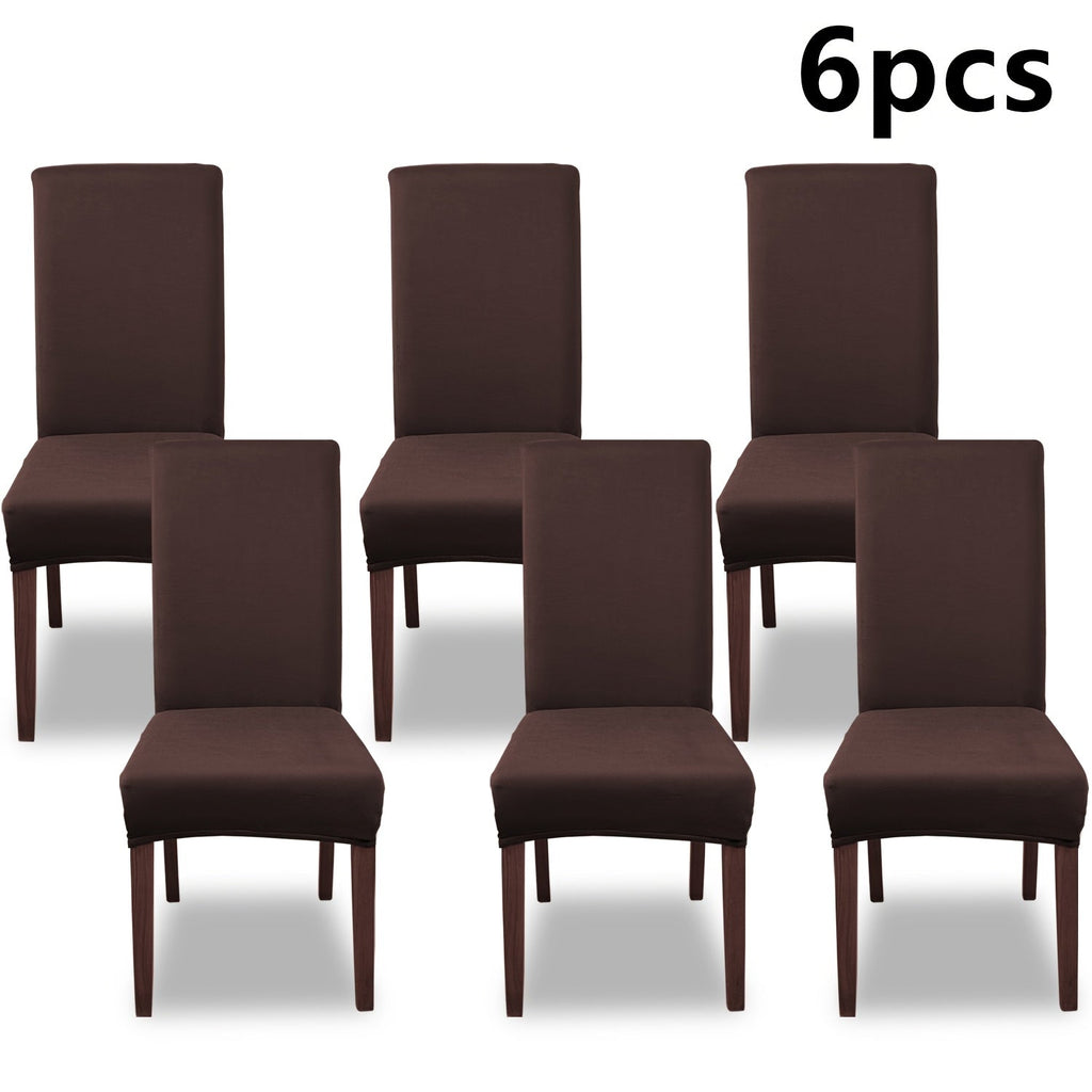 Silky Fiber Elastic Dining Chair Covers Set | Stretch Milk Fiber Slipcover, All-in-One Furniture Protector for Kitchen Wedding Office Hotel Living Room, 4pcs or 6pcs, 8 Colors
