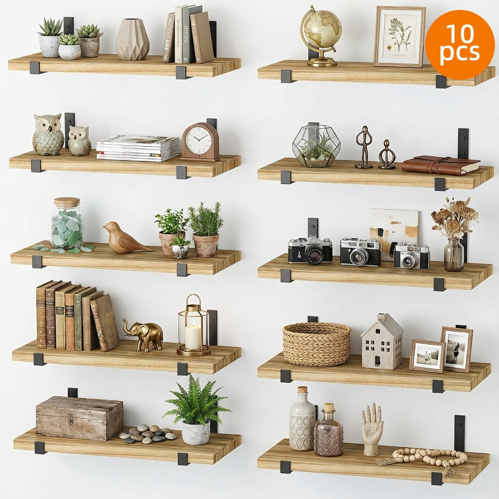 Floating Shelves for Wall 10 Pack 15.8x5.9 Inch Wall Mounted Shelf for Bedroom Kitchen Bathroom Living Room Plants Books Photos Home Decor