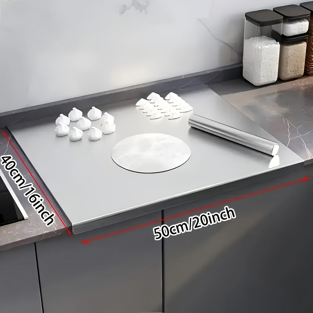 Stainless Steel Cutting Board Extra Large, Heavy Duty Kitchen Chopping Board for Meat Vegetables Dough, Corrosion Resistant Non-Porous Food Prep Surface, Easy Clean Baking & Kneading Board, XL & XXL Sizes
