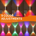 LED Magnetic Night Light Dual Voice & Motion Sensor ¨C 9 Colors Dimmable, 665mAh Battery, Drill-Free Magnetic Install for Hallway, Bedside & Storage Room Ambient Lighting