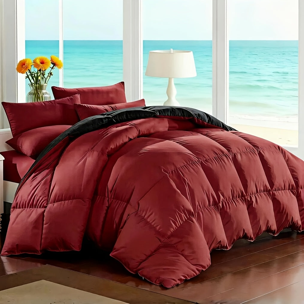 Comforter Set 7-Piece Bed in a Bag Queen King Full Soft Microfiber Down Alternative Comforter Fitted Sheet Flat Sheet Pillow Shams Pillowcases All Season Bedding Set 34 Colors