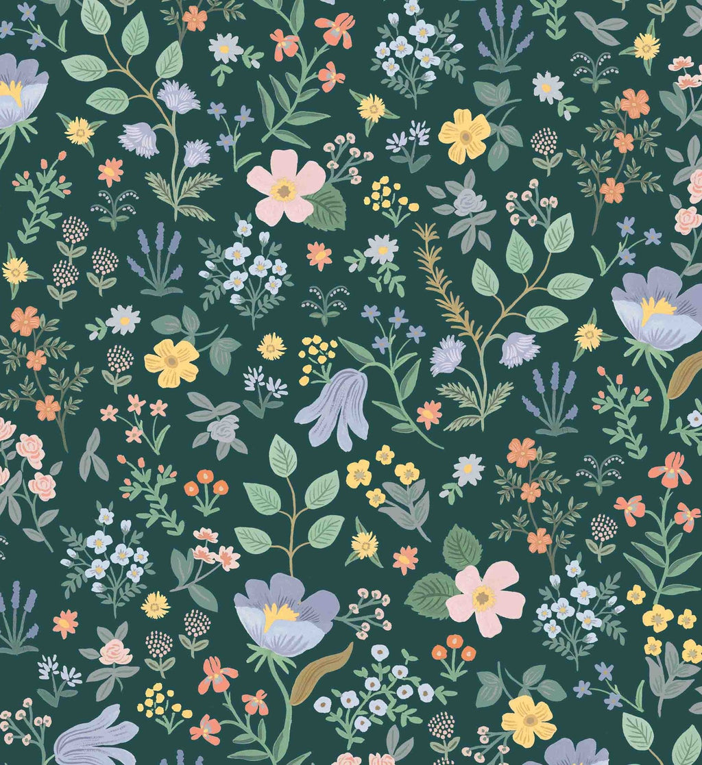 Bramble Fields Peel & Stick Wallpaper - Evergreen