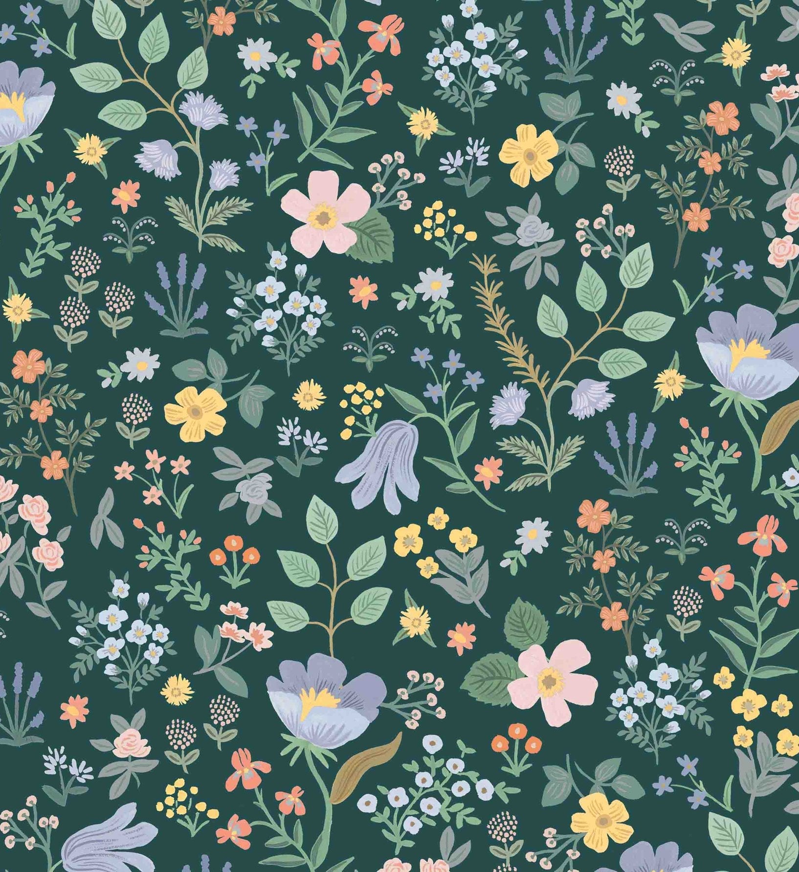 Bramble Fields Peel & Stick Wallpaper - Evergreen