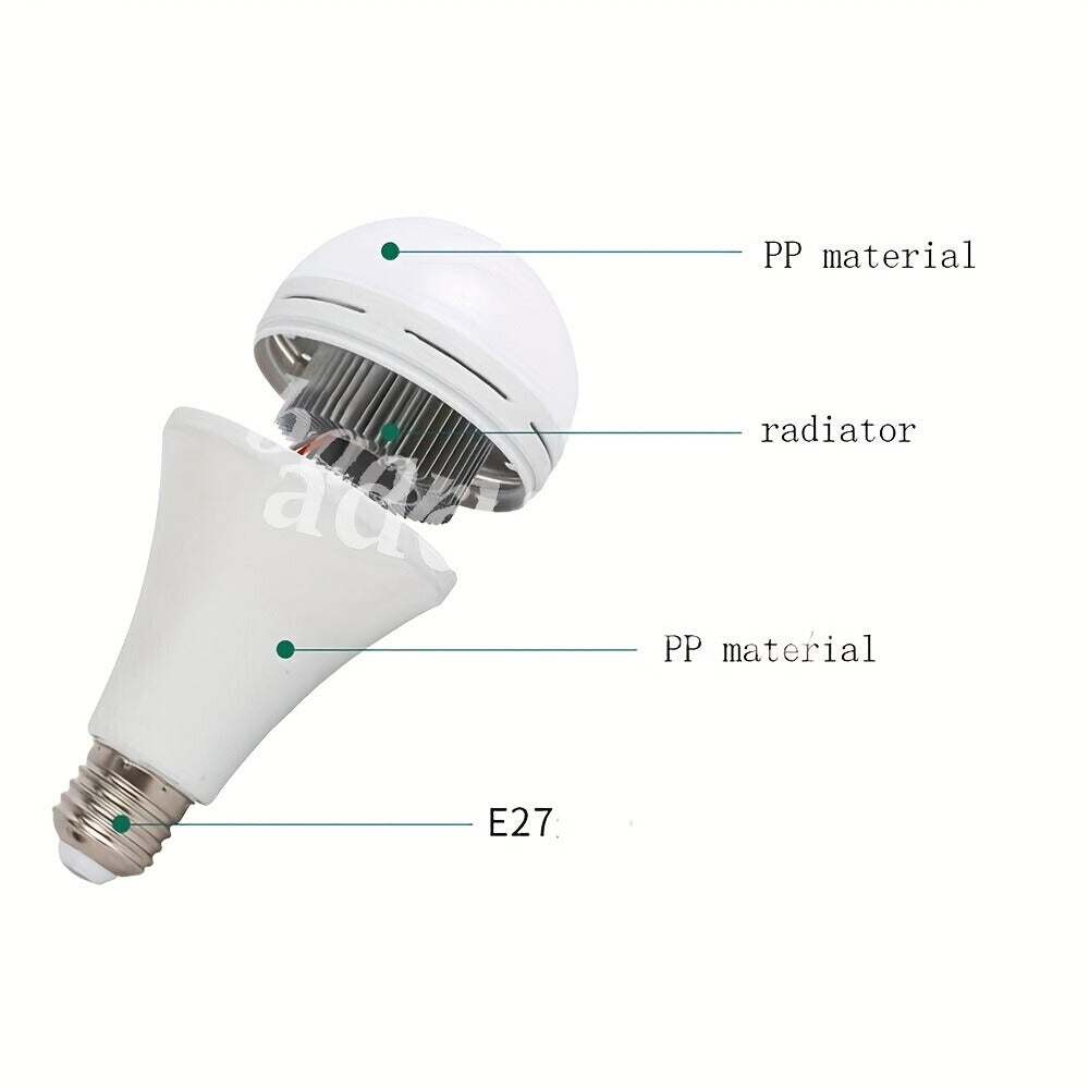 Emergency Light Bulb for Power Outages, Self-Charging Battery Backup LED Bulb 1200mAh 60 Watt Equivalent, Stays On During Blackout, E26 Base Rechargeable Backup Bulb for Home Safety Daily Use