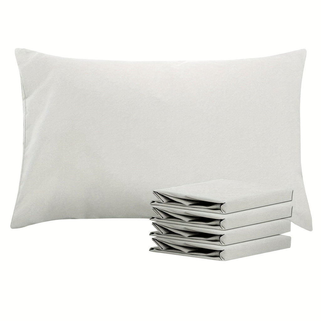 Pillowcases 4 Pack Queen 20x30 ¨C Brushed Microfiber Soft Wrinkle-Free Fade-Resistant Envelope Closure Solid Color 32 Colors