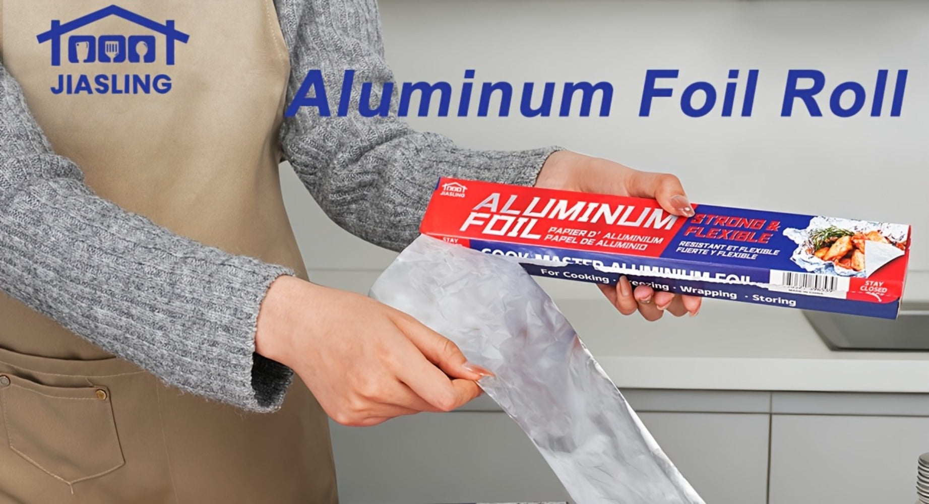 Heavy Duty Aluminum Foil Roll 12 Inch Wide 30 Sq Ft for Restaurant Food Packaging Grilling Cooking