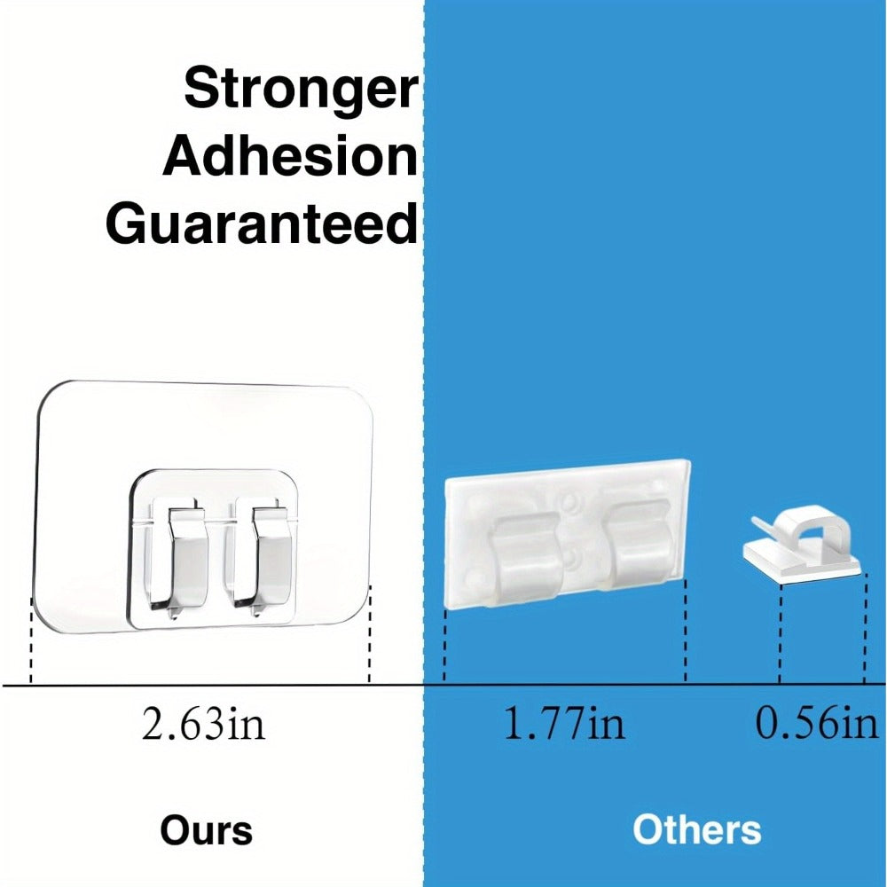 Adhesive Hooks for Outdoor String Lights - Waterproof UV-Resistant No-Damage Clips for Christmas Patio Garden Balcony Decor (40/80/160/250/400pcs)