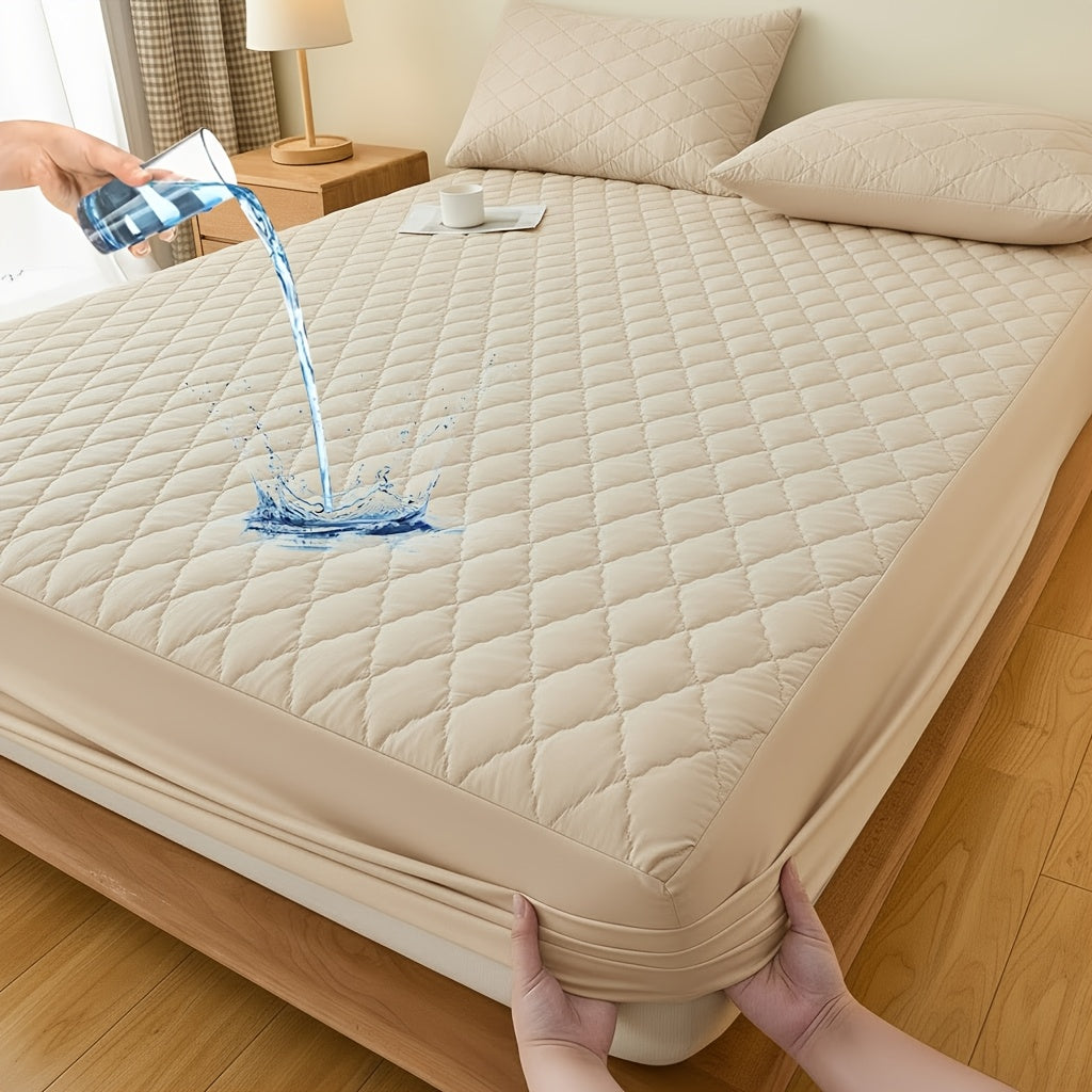 Mattress Protector Cover Soft Breathable Cooling Fitted Sheet Twin Full Queen King Deep Pocket Machine Washable Bed Cover for Home Hotel Minimalist Bedding Multiple Colors