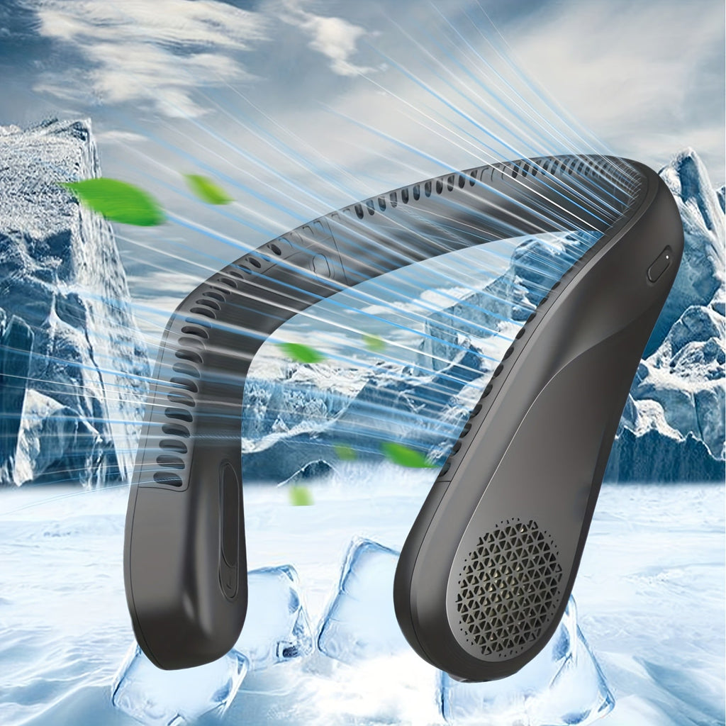 Neck Fan Portable Bladeless 360¡ã Cooling, 16-Hour Battery Life, 4 Speed Settings, USB Rechargeable Hands-Free Wearable Personal Fan for Women and Men, Travel, Office, Outdoor, Camping and Stocking Stuffer