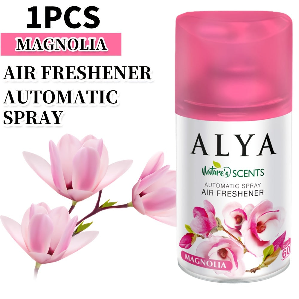 Automatic Spray Air Freshener Refill 8.45oz 1pc or 4pcs - 6 Scents Lavender Vanilla Cool Linen Ocean Mixed Berries Magnolia, Odor Fighting Room Spray for Car Office Home Bathroom Kitchen Fabric Closet