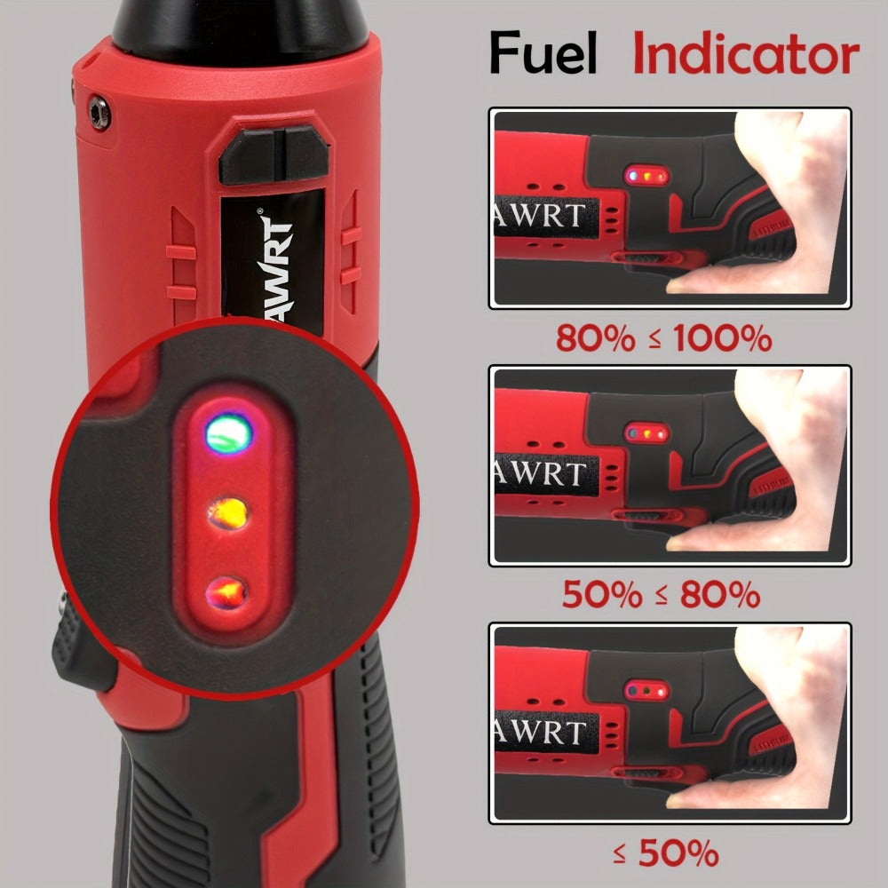 Cordless Electric Ratchet Wrench Set 12V - 45Nm High Torque 3/8¡± Rechargeable Ratchet Wrench with Battery, Charger & Toolbox for Automotive Repair, Angle Frame Installation & Home Improvement (4 Colors)