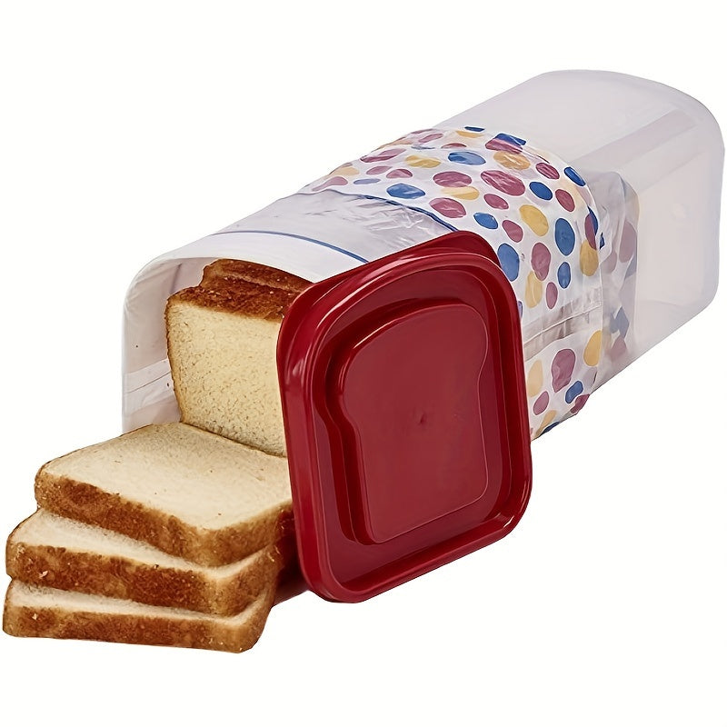 Leak Proof Plastic Food Storage Container with Flip Top Lid ¨C Airtight Sealing Box for Bread, Toast, Fruits & Vegetables, Rectangle Kitchen Organizer