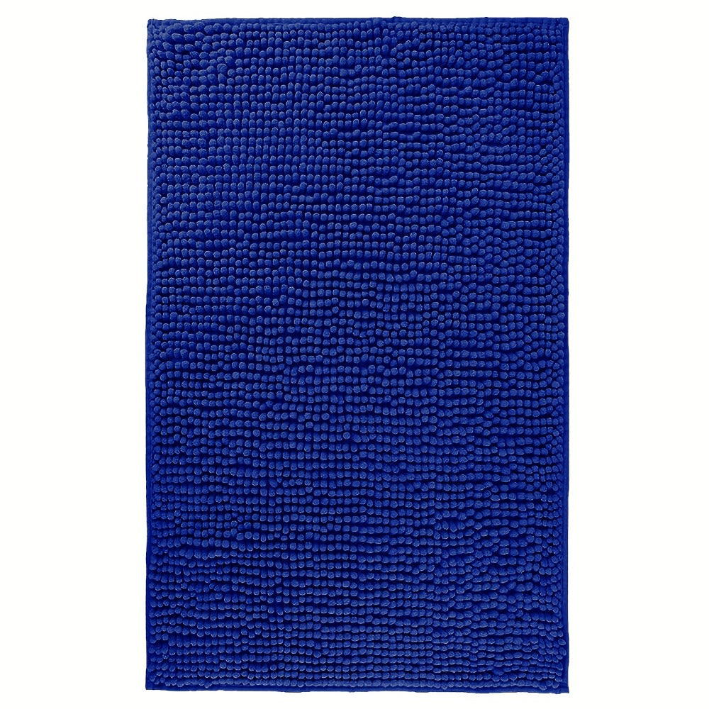 Chenille Bath Rug Extra Thick Soft Absorbent Non-Slip Bathroom Mat Machine Washable, Multiple Sizes & Colors