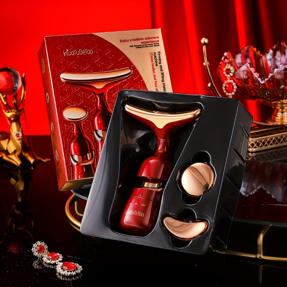 Facial Massager 3-in-1 with Interchangeable Heads for Face Neck Eyes
