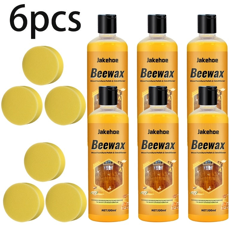 Beeswax Floor Cleaner & Polish - Natural Wood Floor Care Agent with Hydrogen Peroxide, Dust Prevention & Bright Polishing for Hardwood, Laminate & Tile Floors