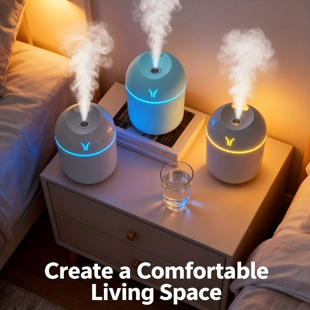 Aroma Diffuser Humidifier USB Mini ¨C 3 Pack Cool Mist with Color Night Light, Portable for Bedroom, Car, Home & Dorm, Keeps Air Fresh & Plants Healthy, Gift for Men & Women (White+Blue+White)