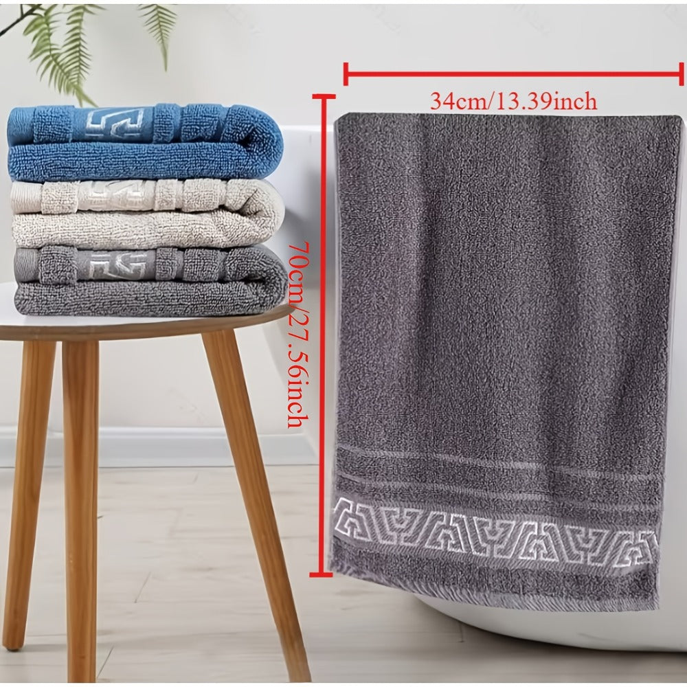 Bath Towel Set of 3 Microfiber Quick Dry 400 GSM Soft Absorbent Bathroom Towels Coastal Pattern Spa Gym Home ¡ª Luxury 3-Pack for Adults