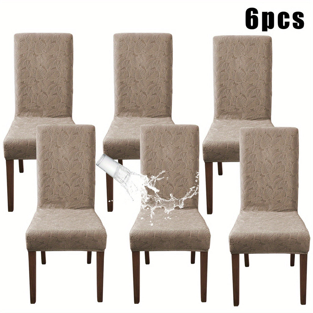 Stretch Dining Chair Covers Set of 4/6 - Plant Print Slipcovers for Dining Room Kitchen Chairs, Elastic Parsons Chair Protector, Home Decor