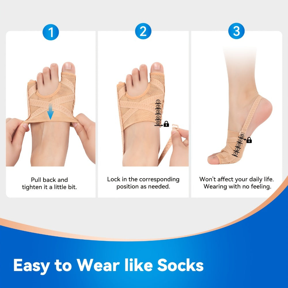 Bunion Corrector Toe Separator Splint Brace ¨C Adjustable Big Toe Straightener for Women & Men, Day & Night Wear, Left & Right Foot