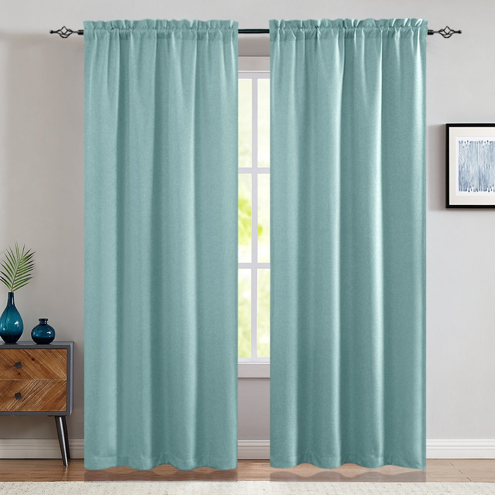 Blackout Curtains 80% Light Blocking ¨C 2 Panels Thermal Insulated Linen Textured Rod Pocket Window Drapes for Bedroom, Living Room & Kitchen Privacy