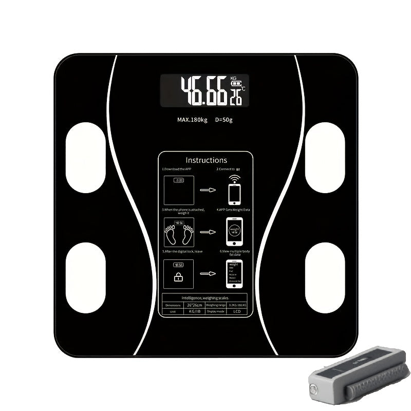 Digital Bathroom Scale 396lb ¨C High-Precision Body Fat Scale with HD LCD Display, Temperature Reading, kg/lb Switch, Extra-Wide Platform, Electronic Body Weight Scale for Home & Bathroom, Multiple Styles