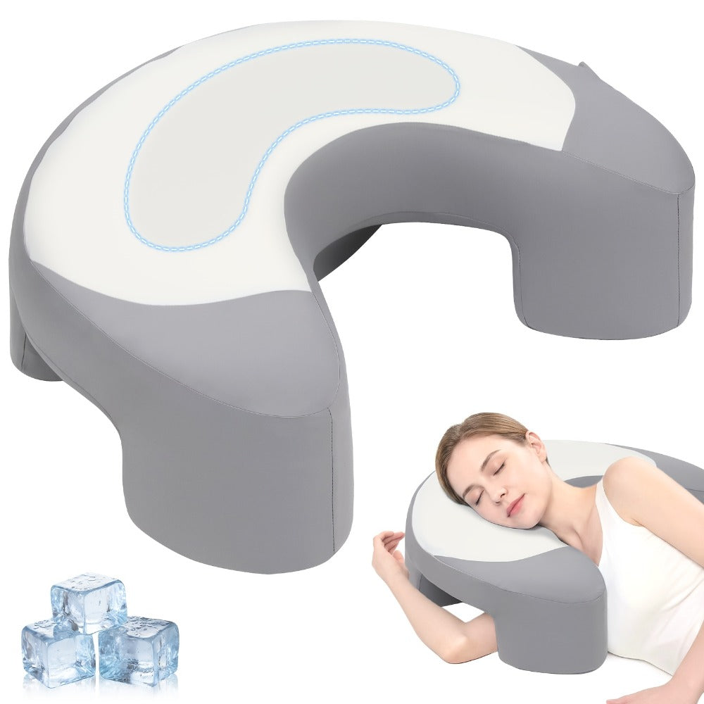 Ergonomic Cervical Pillow C-Shaped Neck Support Side Back Sleepers