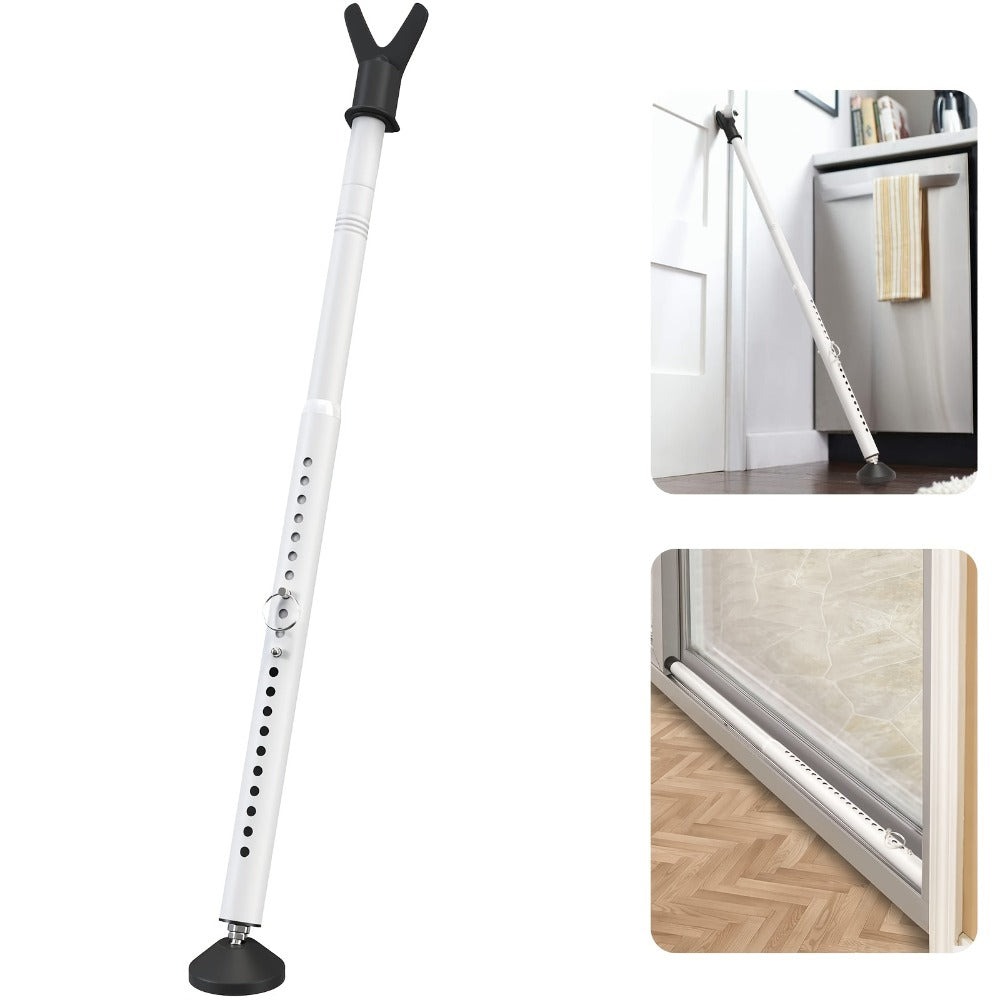 Door Security Bar Adjustable 28-45 Inch ¨C Heavy Duty Door Barricade Bar with Anti-Slip Base, Fits Standard & Sliding Doors, Windows, Apartments, Hotels ¨C Home Security Door Stopper Jammer 1 or 2 Pack