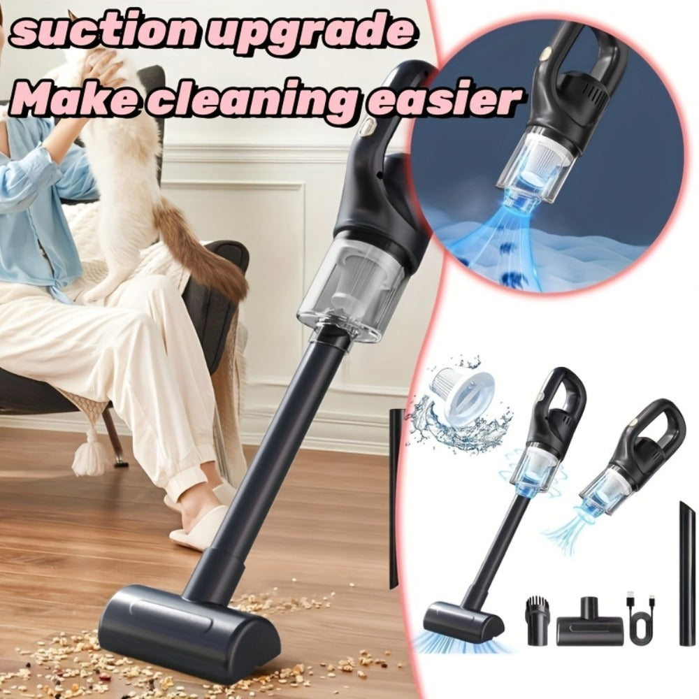 Cordless Handheld Vacuum Cleaner Rechargeable Lightweight Portable Strong Suction Mini Vacuum for Home Car Pet Hair Dust Debris Quick Cleanup