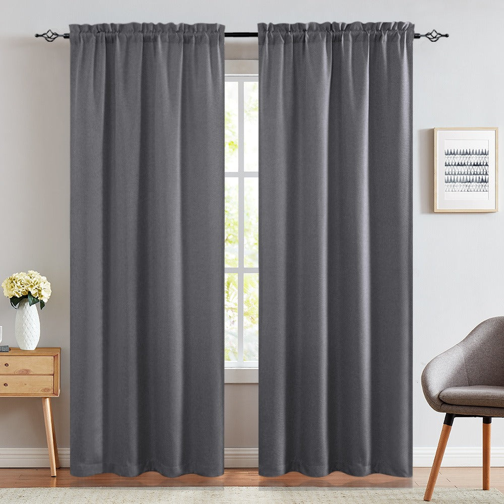Blackout Curtains 80% Light Blocking ¨C 2 Panels Thermal Insulated Linen Textured Rod Pocket Window Drapes for Bedroom, Living Room & Kitchen Privacy