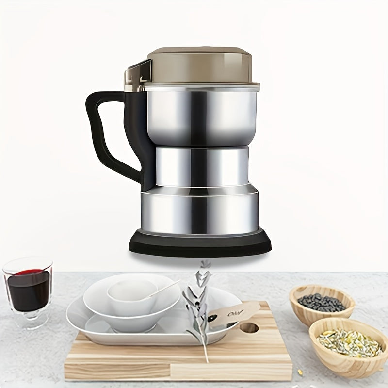 Electric Coffee Grinder 400ml 14oz 4-Blade Stainless Steel 10 Second Quick Grinding for Coffee Beans Spices Nuts Grains Dry Wet Dual Purpose Food Processor 25000 RPM