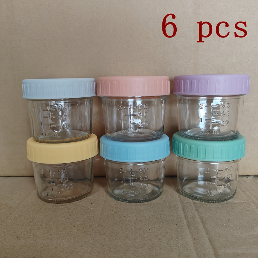 4oz Glass Food Storage Jars with Lids - 6pcs/10pcs Mini Mason Jars Microwave Dishwasher Freezer Safe for Jam Jelly Honey Spice Pickling Dessert Baby Food