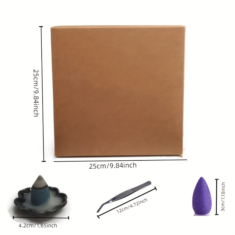 Backflow Incense Cones 360pcs Waterfall Smoke Effect Natural Scents Rose Jasmine Lavender Tulip for Incense Burner Meditation Yoga Gift