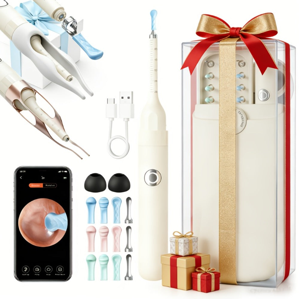 Earwax Removal Tool Set with Light & Camera ¨C Rechargeable Ear Cleaning Kit for iOS & Android, Ear Wax Remover with Otoscope