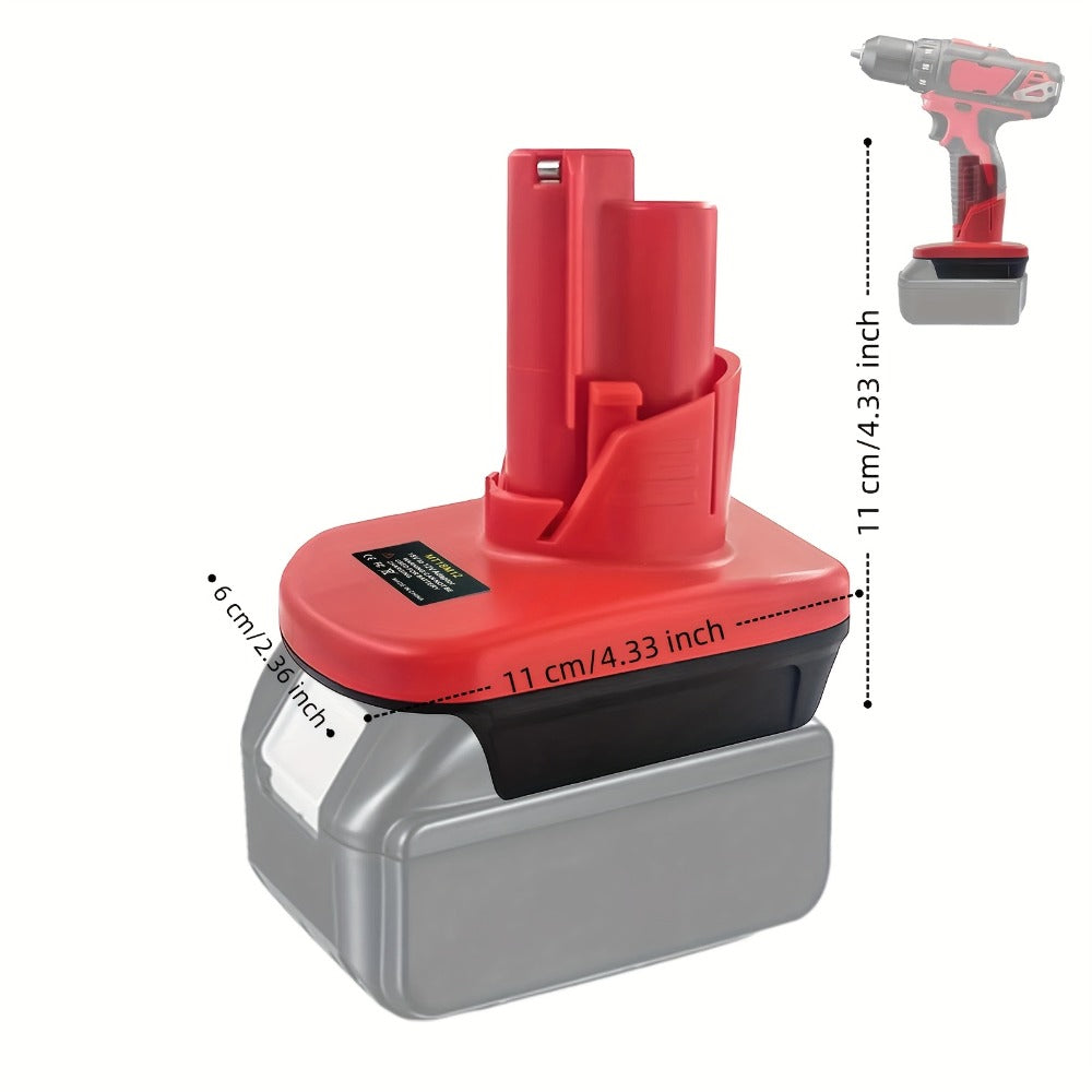 Battery Adapter Converter for Dewalt 20V & 18V Red Tools Li-ion Battery to 12V Power Tool Replacement ¨C Lithium Ion Compatible Adapter