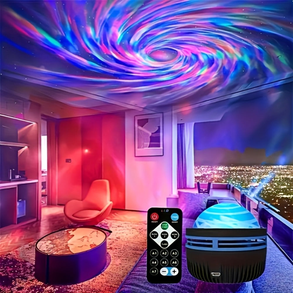 Star Projector Galaxy Night Light with Remote ¨C Aurora Borealis LED Starry Sky Projector, 7 Lighting Effects for Bedroom, Camping, Wedding, Holiday Party & Home Decoration