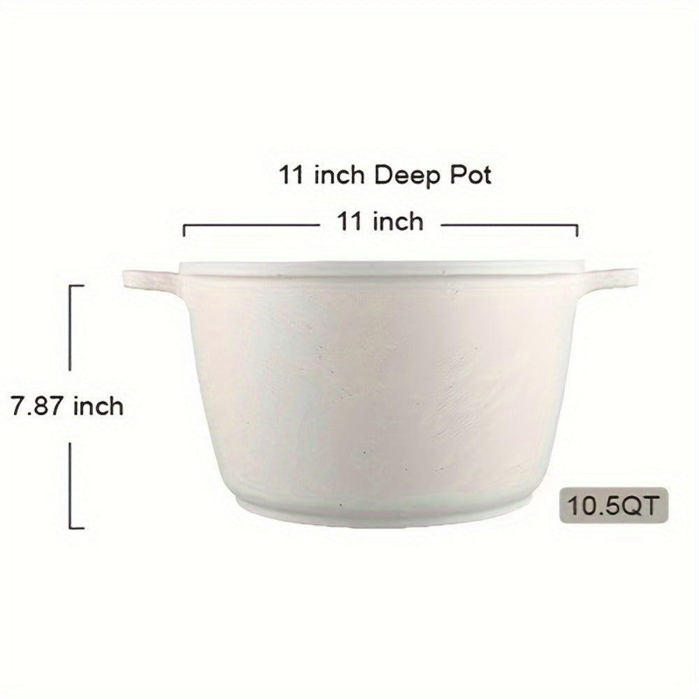 Non-Stick Stock Pot 10.5 QT Large Capacity Soup Pot with Lid - Induction Compatible All Stovetops High Temperature Resistant Easy Clean Cookware for Home Cooks Families Housewarming Gift