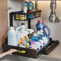 Under Sink Organizer with Sliding Pull-Out Shelf ¨C 2-Tier Metal Cabinet Storage Rack for Kitchen, Bathroom, Pantry & Closet Organization, 1-Pack or 2-Pack