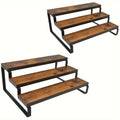 Expandable Spice Rack Organizer 3-Tier 2-Pack ¨C Adjustable 13.8¡± to 26¡± Display Riser Stand for Kitchen Cabinet, Countertop & Pantry ¨C Shelf for Spices, Liquor, Perfume, Makeup & Collectibles