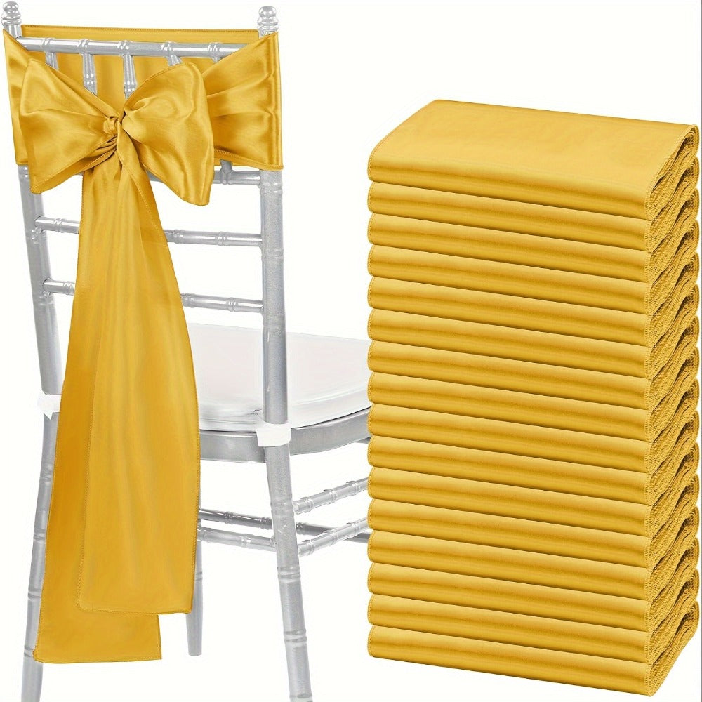 100pcs Satin Chair Sashes Bows for Wedding Banquet Party Event Decoration ¨C 13 Colors, 18¡Á275cm