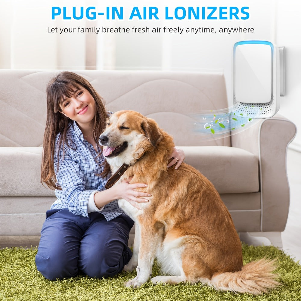 Plug-in Ionic Air Purifier Filterless Silent Odor Neutralizer for Home Bedroom Bathroom Office Gym Pet Odor Smoke 24/7 Freshener Zero Maintenance Compact Space-Saving Design 2 4 6 Pack