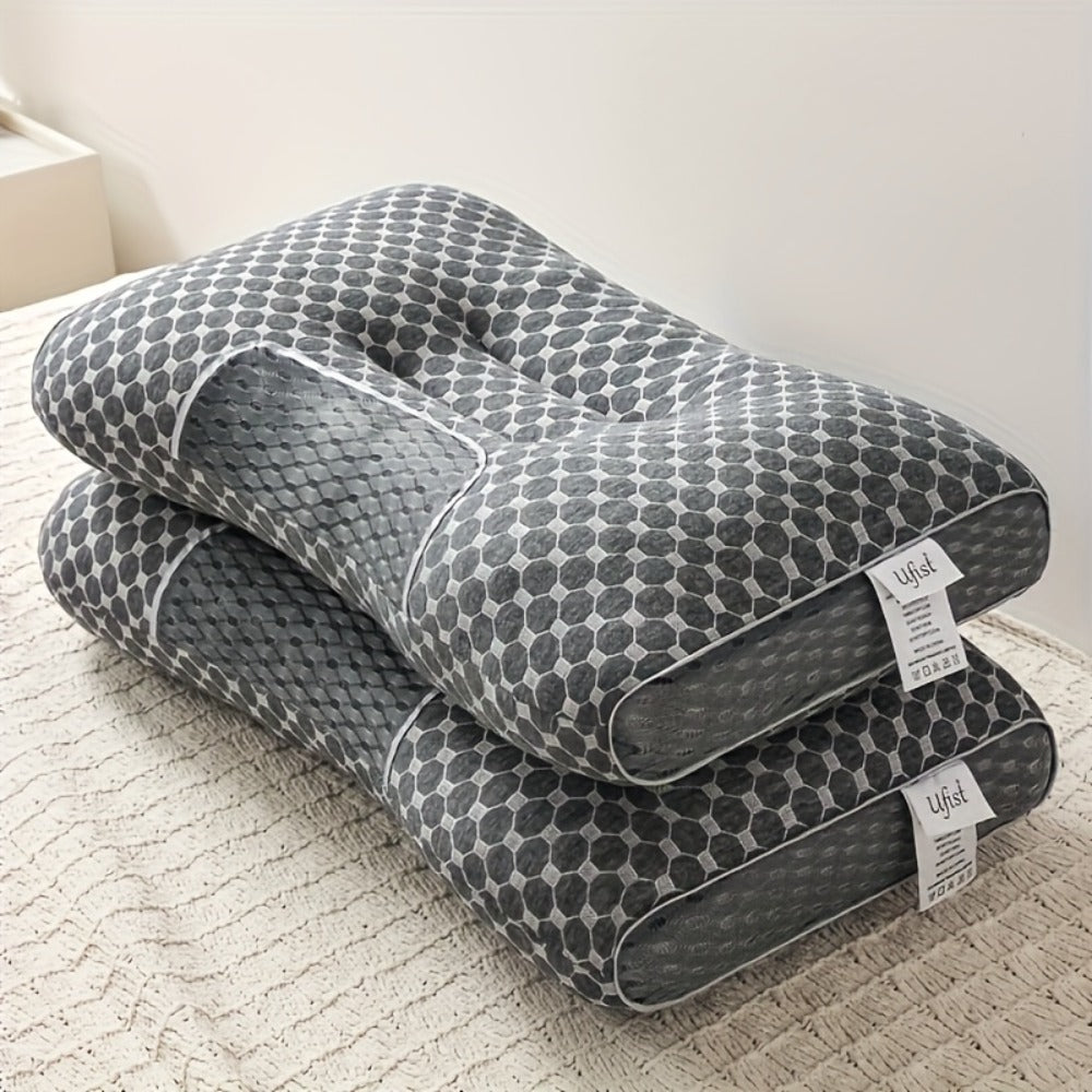 Neck Support Pillows 2 Pack Ultra Soft Premium Bed Pillows with Removable Machine Washable Covers Breathable Fabric for Deep Sleep Bedroom Home Decor Multiple Colors