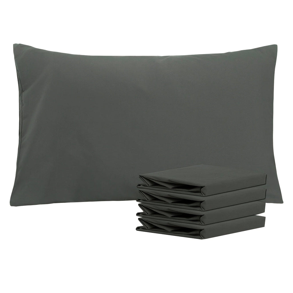 Pillowcases 4 Pack Queen 20x30 ¨C Brushed Microfiber Soft Wrinkle-Free Fade-Resistant Envelope Closure Solid Color 32 Colors