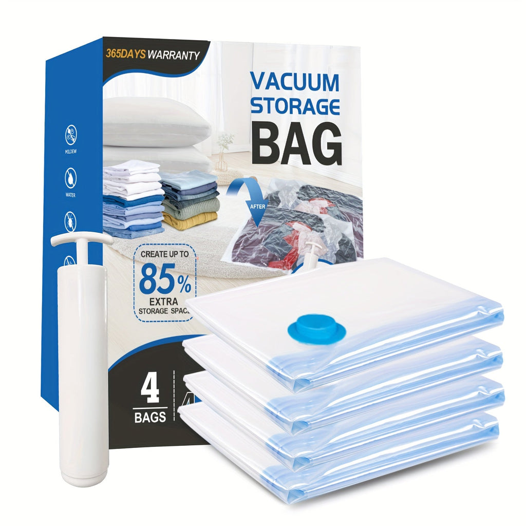 Vacuum Storage Bags Space Saver Bags for Clothes Comforters Bedding Travel Luggage ¨C Extra Thick Jumbo Seal Bags 4pcs 8pcs 10pcs 12pcs 20pcs 30pcs