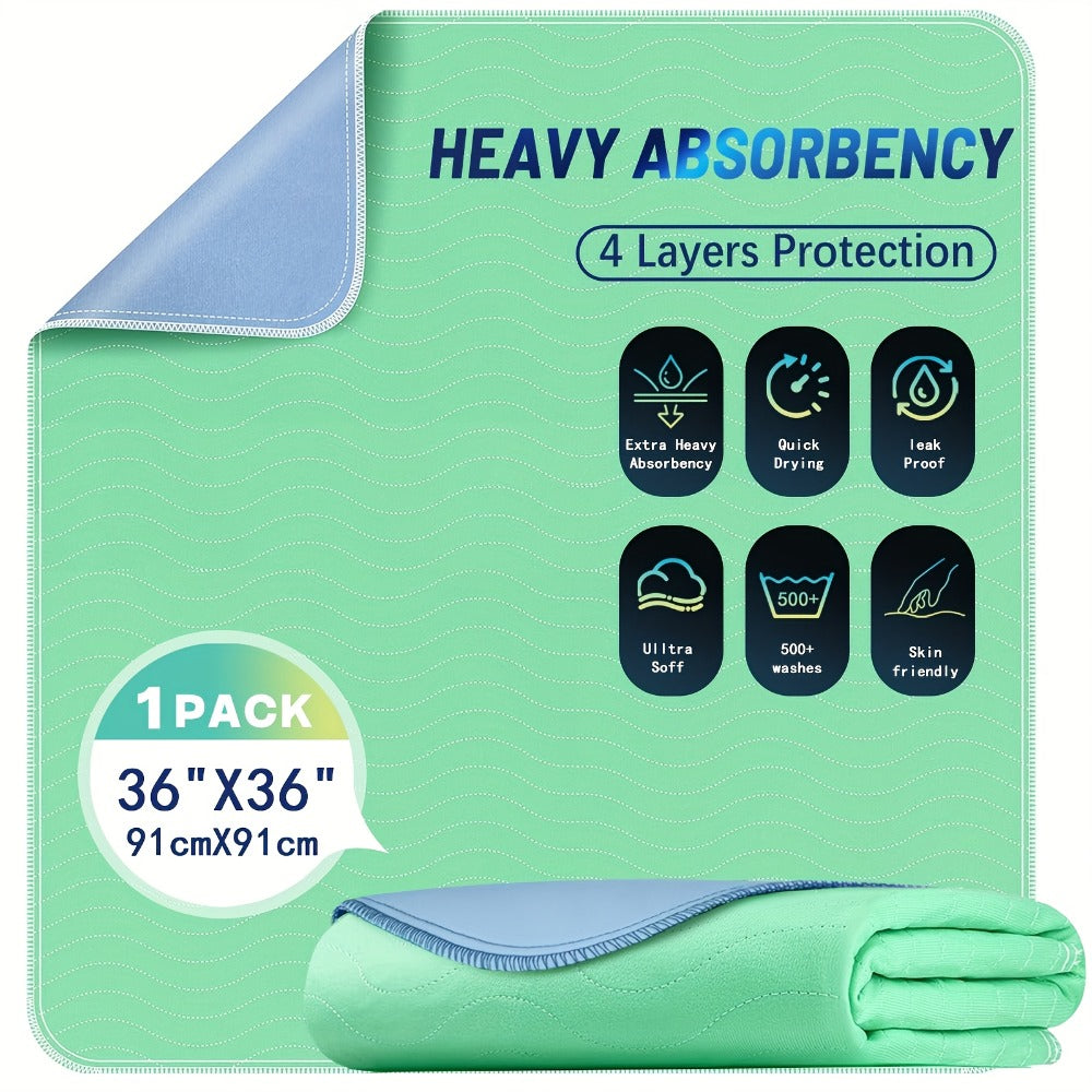 Washable Reusable Underpads 36x36 Inch Extra Heavy Absorbency Waterproof Bed Pads for Adults Kids and Elderly Quick Drying Leak-Proof Mattress Protector Pee Pads for Dogs and Puppies Couch Sofa Floor Protection