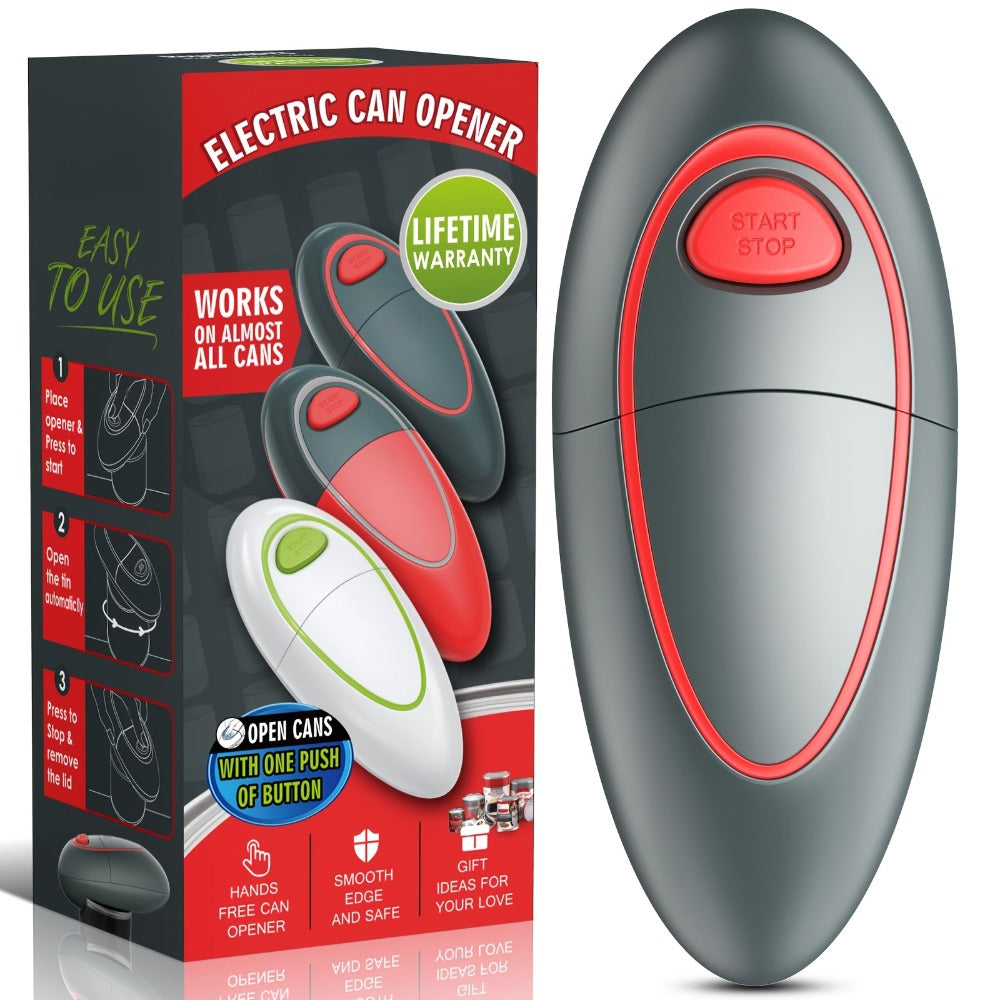 Electric Can Opener One-Touch Automatic ¨C Smooth Edge Battery Operated Handheld Opener for All Can Sizes, Best Kitchen Gadget for Seniors, Arthritis & Weak Hands, Great Gift Idea
