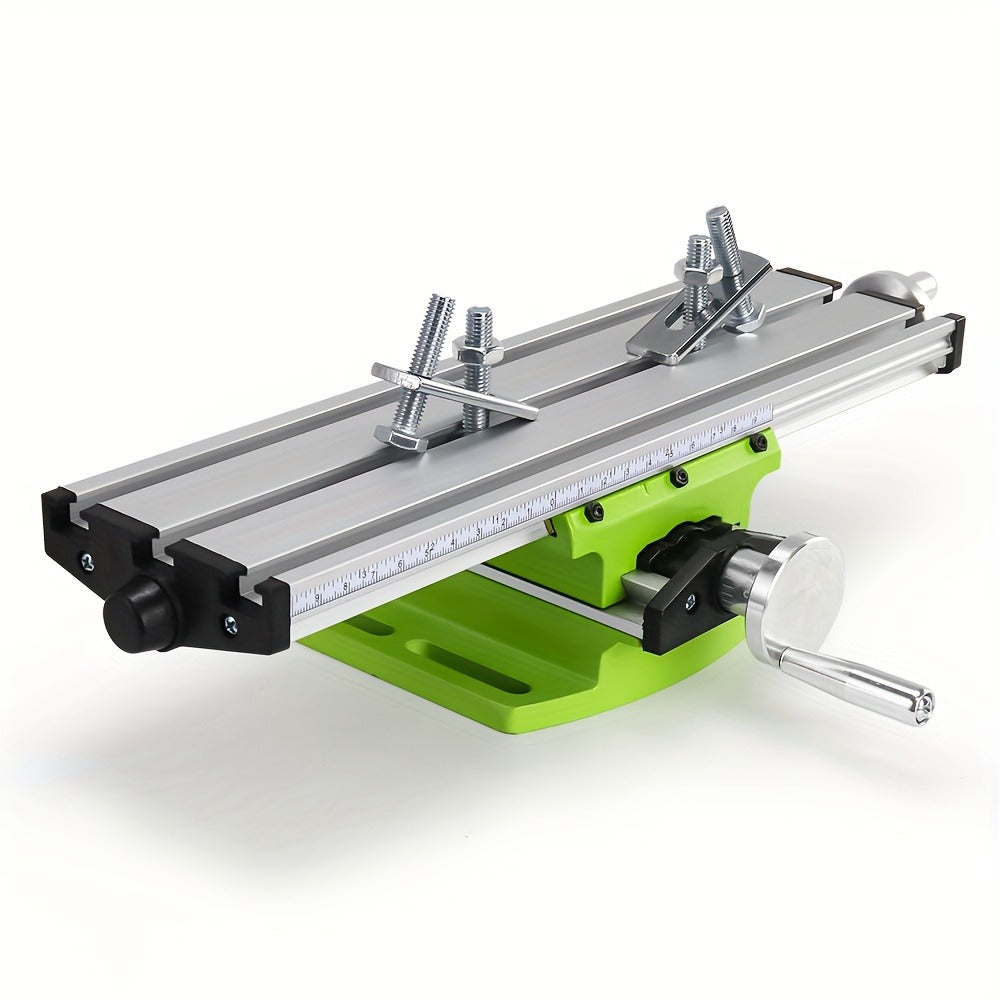 Cross Slide Table BG-6300 Compound Milling Drilling Worktable X-Y Axis Adjustable Bench Drill Press Work Table for Mini Drill Machine