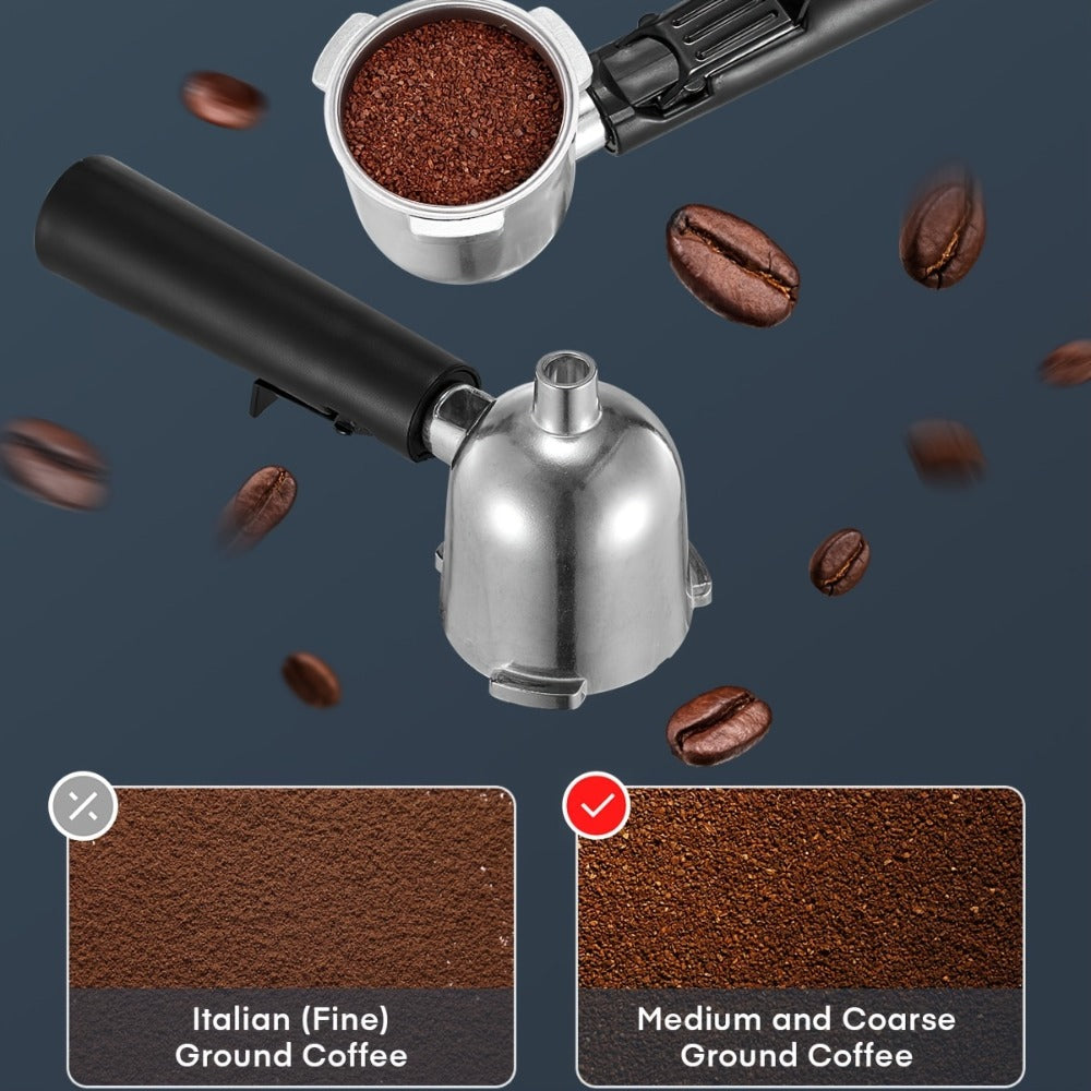 Espresso Machine 3.5 Bar Steam 4 Cup Cappuccino & Latte Maker with Milk Frother ¨C Stainless Steel One-Touch Home Coffee Machine for Espresso, Cappuccino & Latte, Black