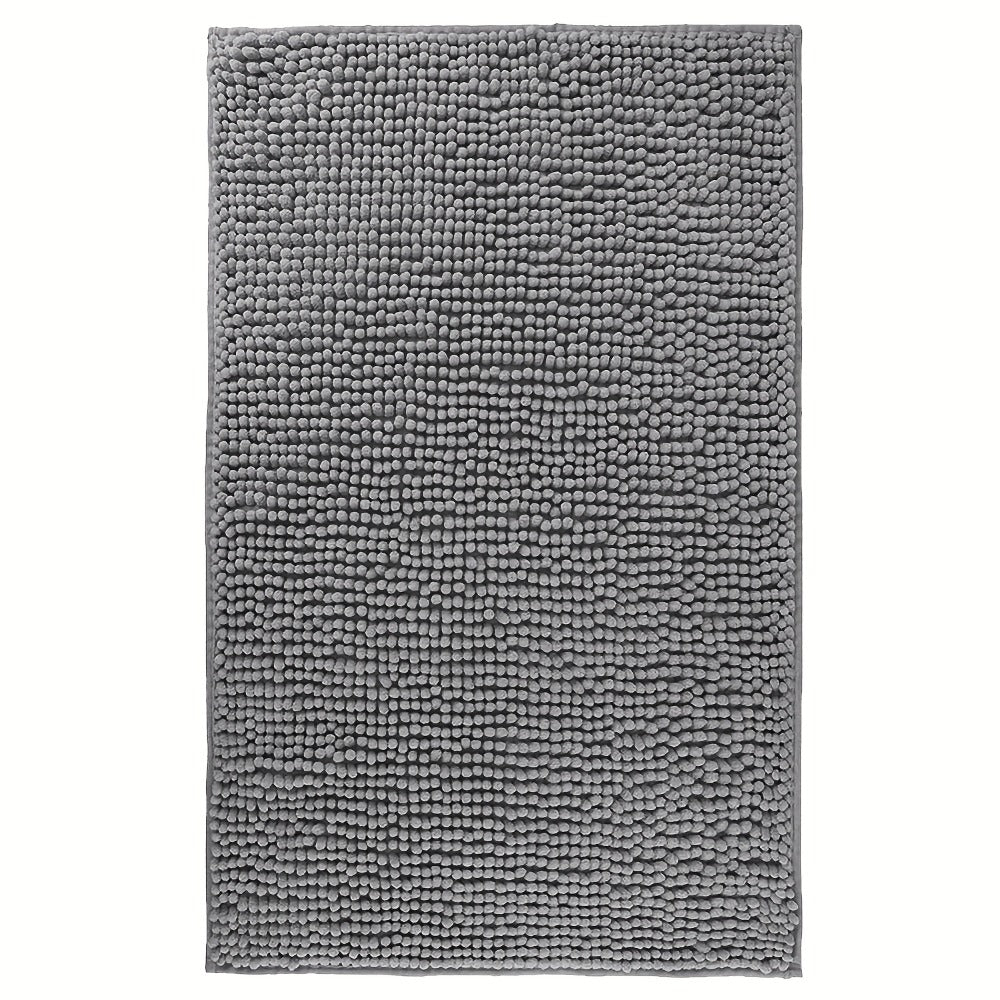 Chenille Bath Rug Extra Thick Soft Absorbent Non-Slip Bathroom Mat Machine Washable, Multiple Sizes & Colors