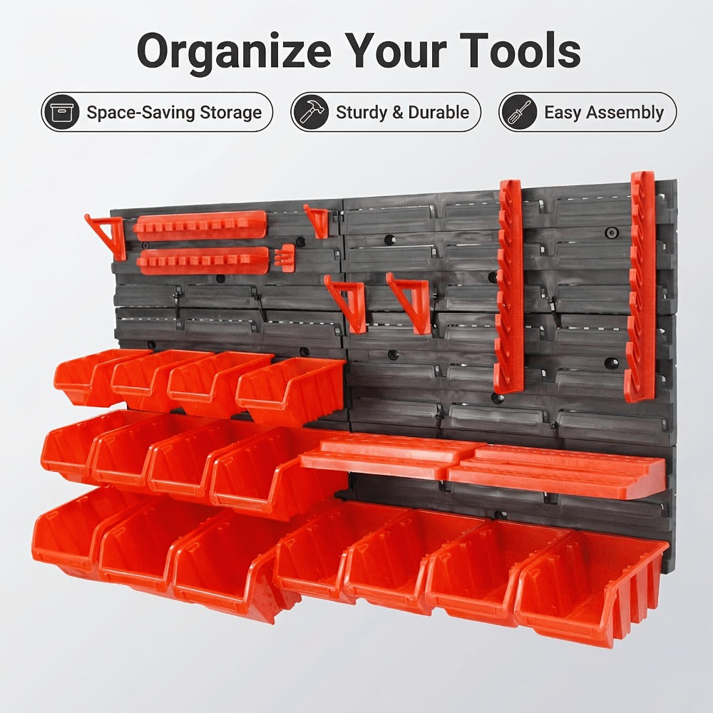 Tool Organizer Set ¨C Multi-Functional Wrench, Screwdriver, Drill Bit & Hammer Storage Rack | Garage Tool Organizer Wall Mount for 39/69 Piece Tool Sets | Workshop Tool Holder Gift for Men & DIY Enthusiasts