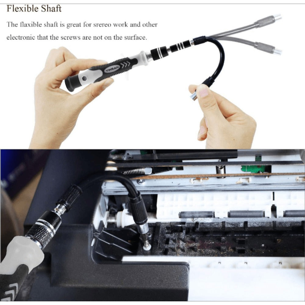 Precision Screwdriver Bit Set 30/51/55-in-1 with Case, Mini Magnetic Repair Tool Kit for iPhone, Laptop, PC, Watch, Glasses & Electronics, Multi-Size Phillips Torx Hex Slotted Screwdriver Set